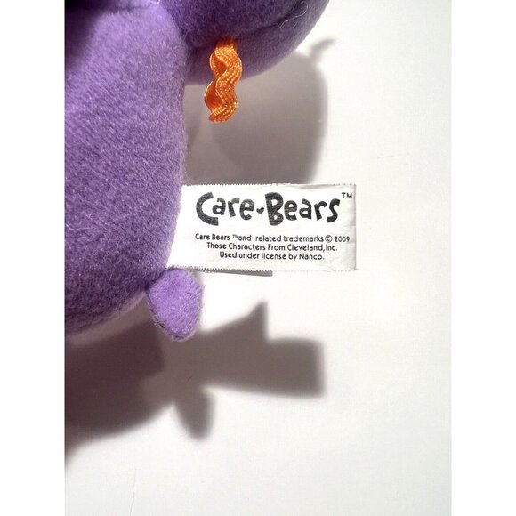 Vintage Care Bear Harmony Purple With Flower on Belly Plush Headband Stuffed Toy - Picture 10 of 10